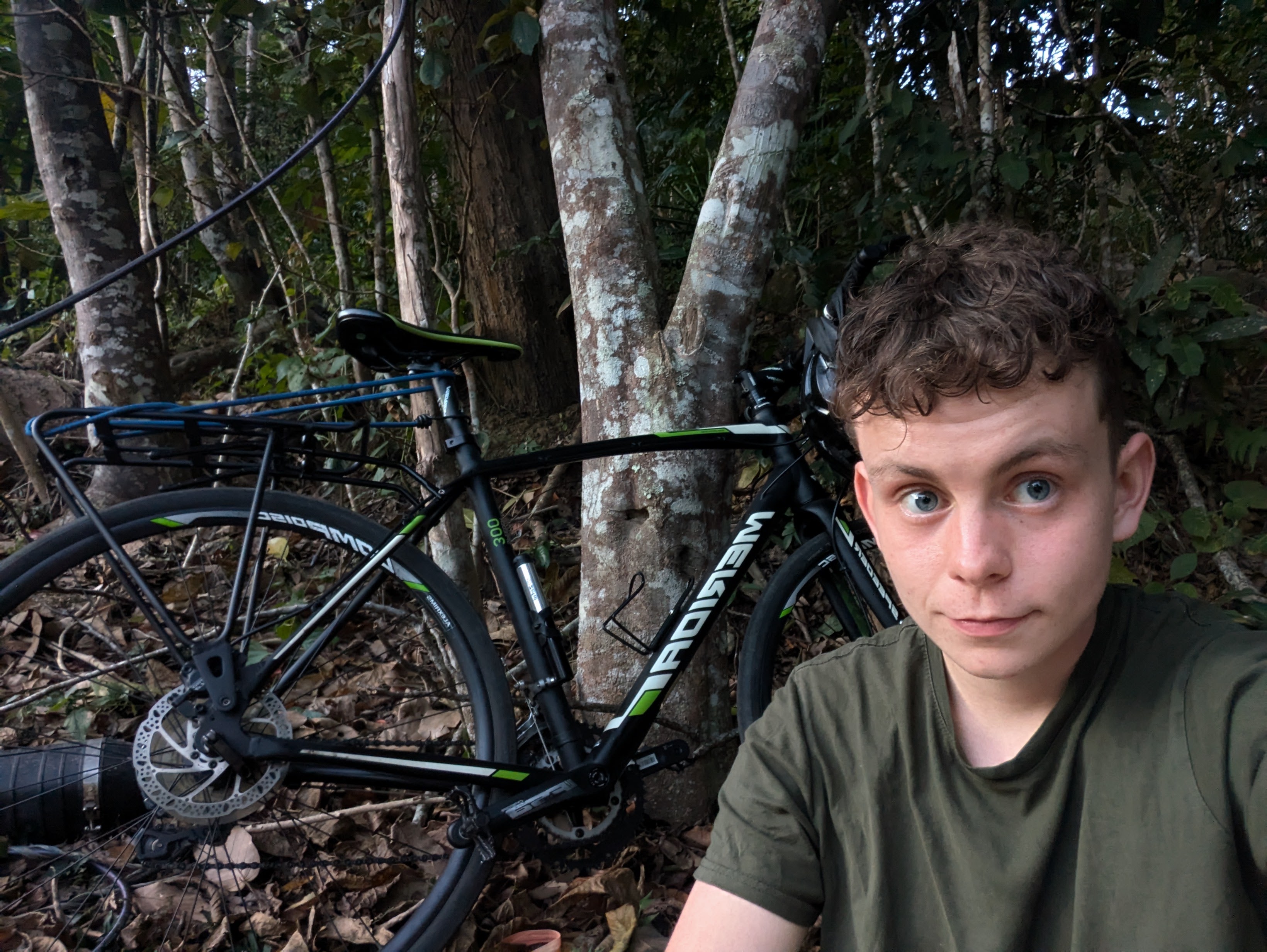Morgan with his bike